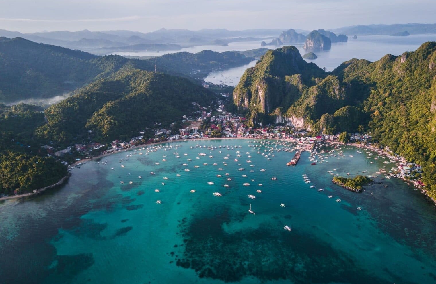 Scenic view of El Nido, Palawan